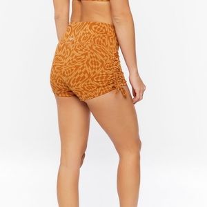 Geo print drawstring biker shorts